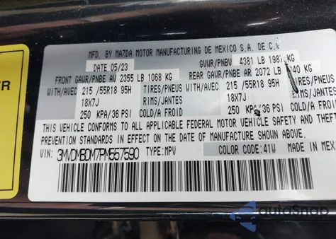 2023 Mazda Cx-30 2.5 S Premium from USA, damaged, VIN 3MVDMBDM7PM557590